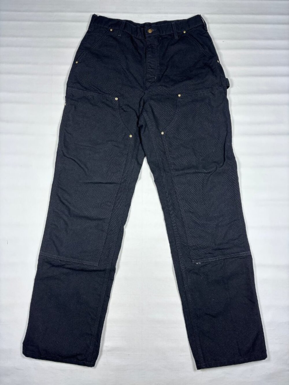 Carhartt B01 BLK 34x34 Double Knee Duck Canvas Work Pants Union Made In USA 0122